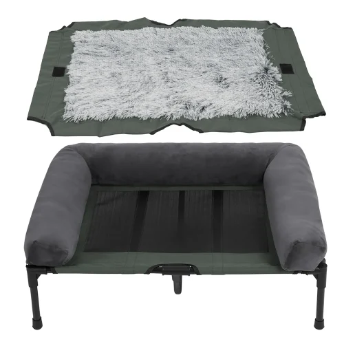 XXL XL LargeRaised Dog Bed with Cooling Breathable Mat