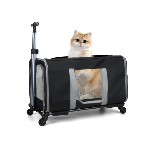 Cat travel box large with wheels for 2 animals