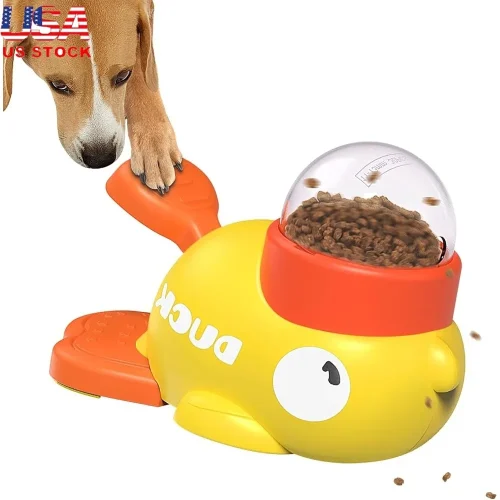 Interactive Dog Treat Dispenser Feeding Activity Reduces Eating Speed