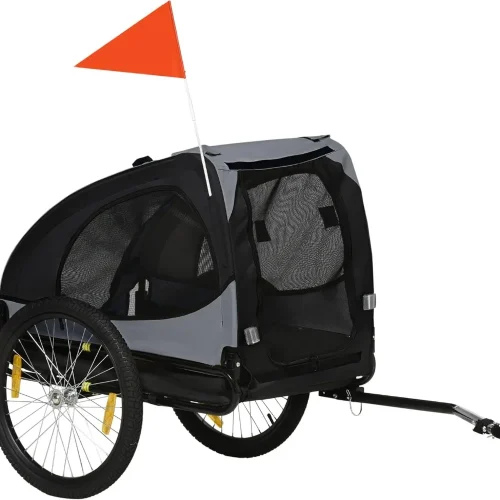 Pet Bike Trailer for Medium Dogs, 29.7 lbs Capacity - Steel Frame & Quick-Release Wheels