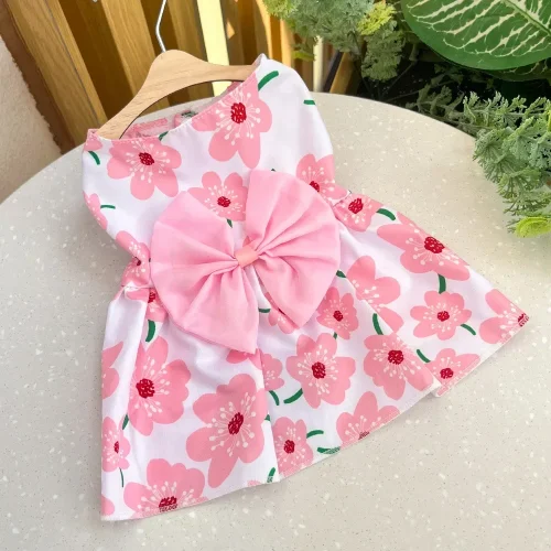 Cute Dog Dress Bow Lace for Small Medium Puppy
