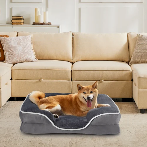 JHK Orthopedic Bed Memory Foam Pet Bed for Dogs & Cats