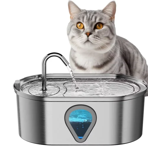 3.5L large capacity automatic stainless steel cat water fountain